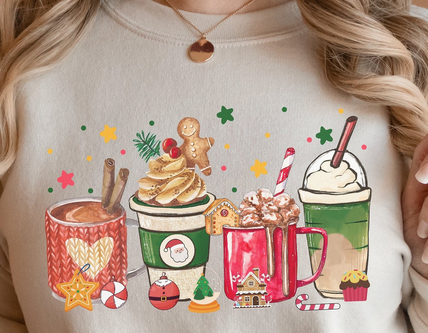 Christmas Coffee Sweatshirt | Ugly Sweater Christmas Sweater | Coffee Lover | Christmas Sweater| Xmas Sweater | Mom Christmas Sweater