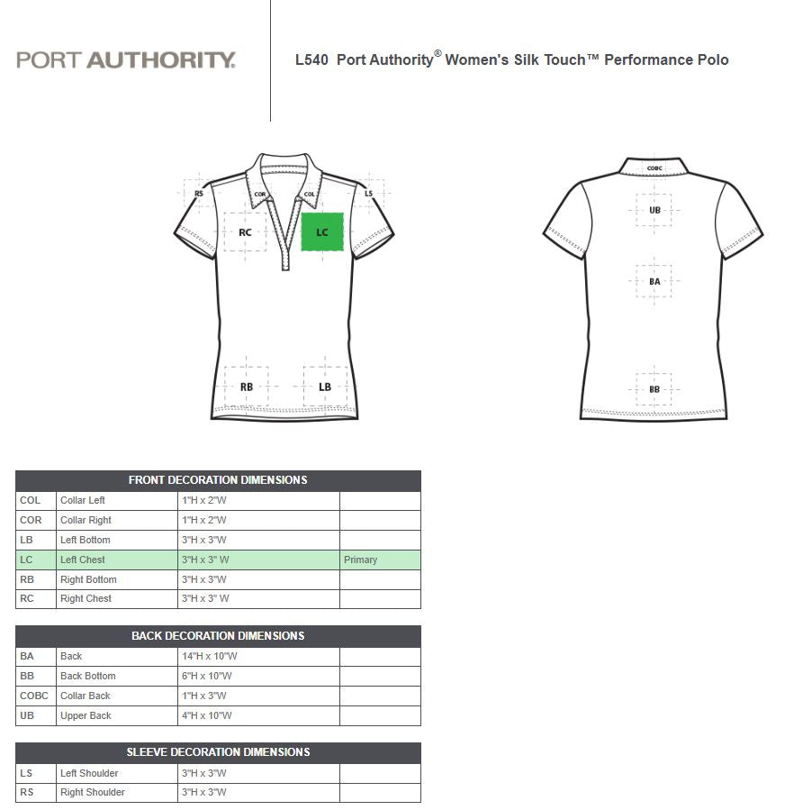 Port Authority® Women's Silk Touch™ Performance Polo
