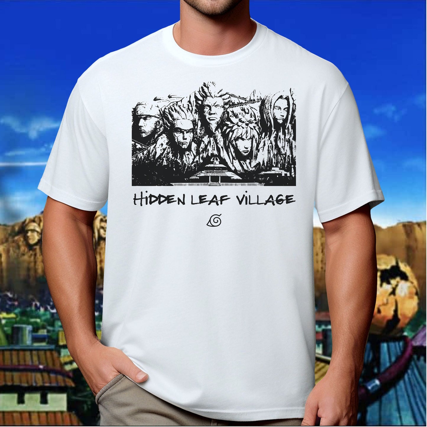 Anime T-shirt Hokage Stone Face Shirt