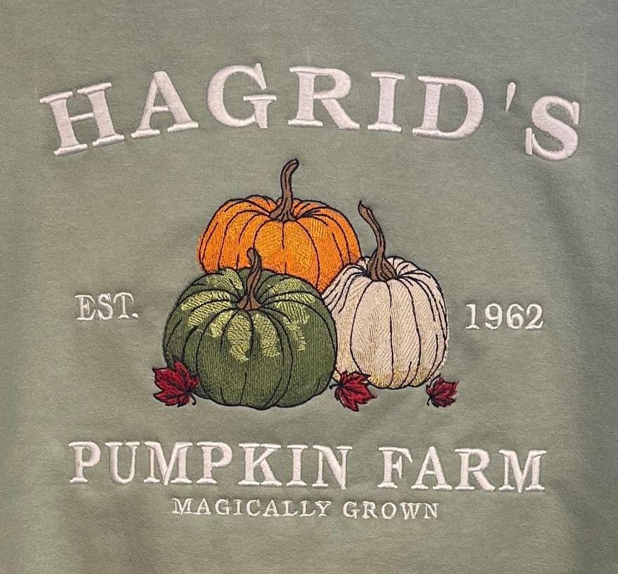 Bookish Embroidered Pumpkin Farm Sweater